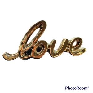 October Love Gold Decorative Accent